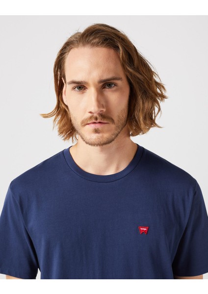 Bisiklet Yaka T-shirt Navy