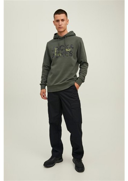 Jcotech Logo Sweat Hood Yeşil Erkek Sweatshirt 12216242-Fores indirimleri