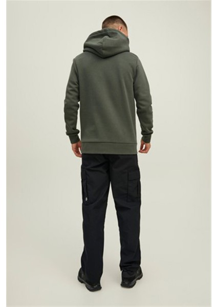 Jcotech Logo Sweat Hood Yeşil Erkek Sweatshirt 12216242-Fores