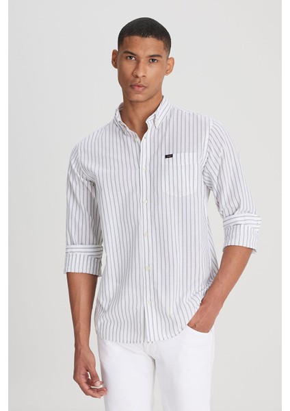 Uzun Kollu Gömlek Yeşil Erkek Gömlek