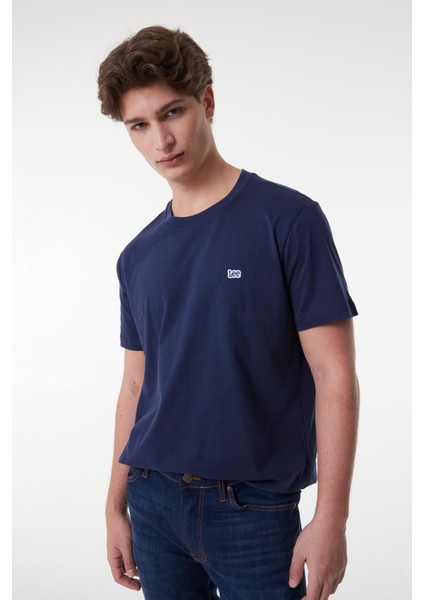 Erkek Lacivert Bisiklet Yaka Tişört