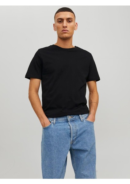 JJEORGANIC BASIC TEE SS O Siyah Erkek Kısa Kol T-Shirt