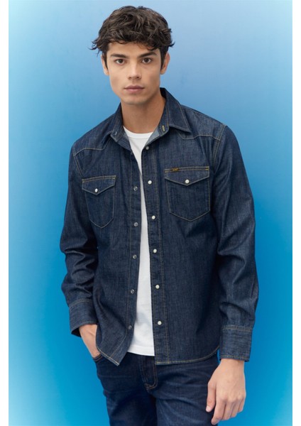 Regular Fit Normal Kesim %100 Pamuk Denim Gömlek indirimleri