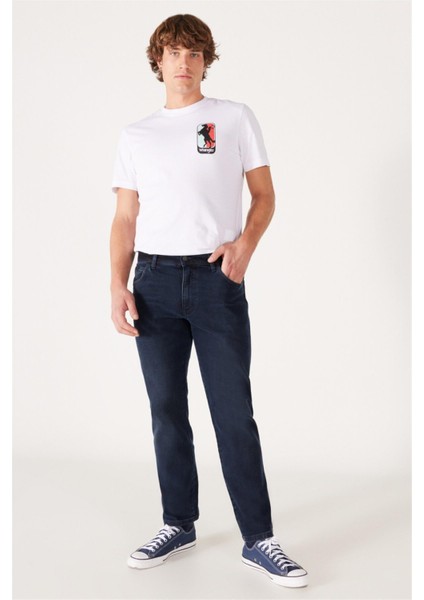 Texas Regular Fit Normal Bel Koyu Mavi Esnek Jean Kot Pantolon