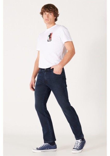 Texas Regular Fit Normal Bel Koyu Mavi Esnek Jean Kot Pantolon