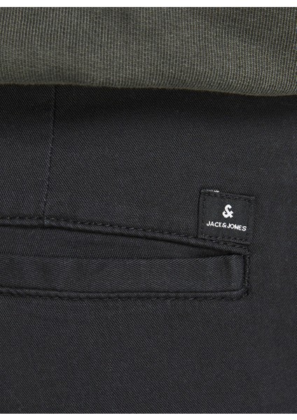 12186889_JPSTMARCO Jjjoe Cuffed Akm Normal Bel Düz Siyah Erkek Kargo Pantolon fiyatları