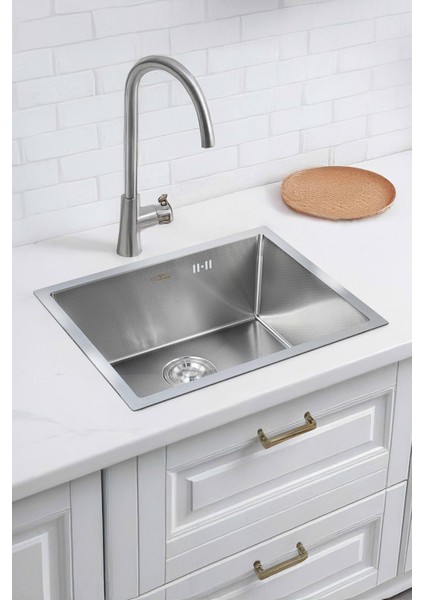 Dys-Nox Petek Dokulu İNOX 40.50 Nano Kaplama Paslanmaz Çelik Eviye