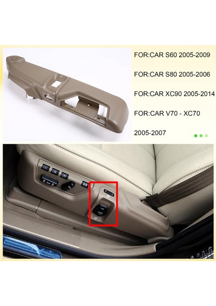 Volvo XC90 S60 XC70 S80 2005-2014 Sol Direksiyonlu Araç Için Sol Ön Elektrikli Koltuk Döşeme Kılıfı Koltuk Dış Koruma Paneli (Yurt Dışından) fırsatları