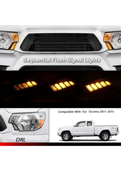 Toyota Tacoma 2011-2015 Aksesuarları Için Ön Yan Işaretleyici Gündüz Farı Amber Sıralı Dönüş Sinyali (Yurt Dışından) fiyatları