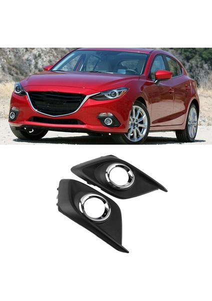 Mazda 3 Axela 2014-2016 Için 2 Adet Ön Tampon Sis Farı Izgarası Kapağı Krom Kaplama (Yurt Dışından) fiyatları