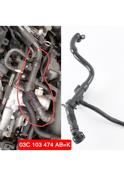 03C103474AB EA111 Jetta/syncro Passat B7 cc Scirocco Eos 1.4t Havalandırma Hortumu 03C103474K (Yurt Dışından) fiyatları
