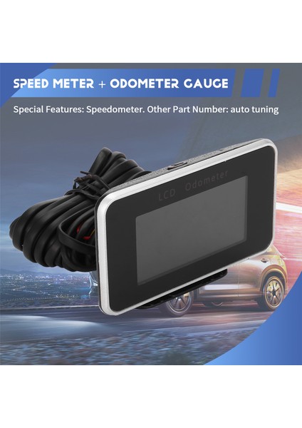Araba Kamyon 12V/24V 2'si 1 Arada Fonksiyonlar Dijital Hız Göstergesi Hız Ölçer + Kilometre Sayacı Göstergesi LCD Gösterge Paneli + Alarm LCD Göstergesi (Yurt Dışından) indirimleri