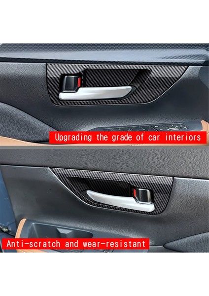 Toyota Grand Highlander 2024 Için Araç Iç Çekme Kolu Çerçeve Çıkartması Kapı Kase Paneli Kapağı Karbon Fiber Kaplama (Yurt Dışından) indirimleri