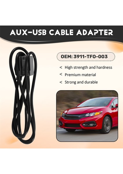 Honda Civic Jazz Cr-V Accord Stereo Mp3 Arayüzü Araba Aksesuarları Için Araba Aux USB Kablo Adaptörü Dişi Port Uzatma Kablosu (Yurt Dışından) fırsatları