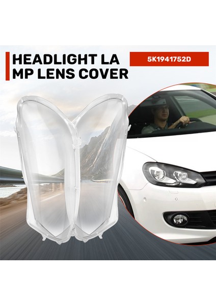 Vw Golf 6 Mk6 R 2009-2012 Için Araba Far Kabuğu Far Camı Değişimi Otomatik Şeffaf Abajur (Yurt Dışından) fırsatları