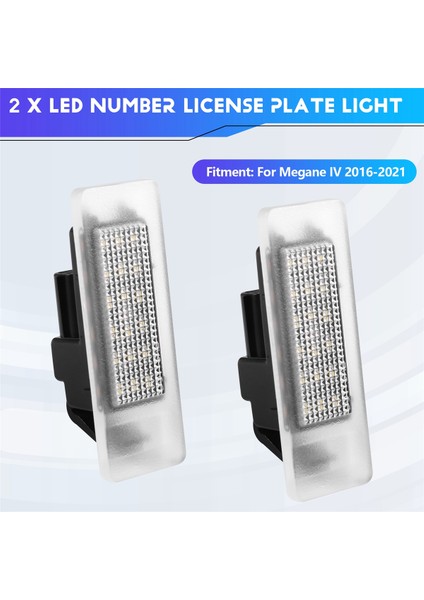 Renault Megane Iv Scenic Master Kangoo Clio Için LED Araç Plaka Lambası Beyaz Lamba Arka Plaka Lambası (Yurt Dışından) fırsatları