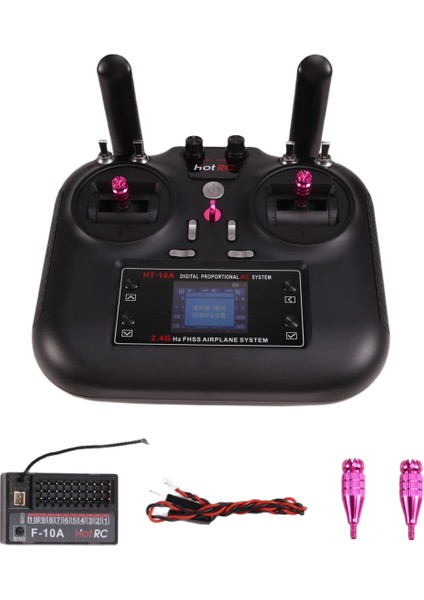 Hot Rc HT-10A On Kanallı Renkli Ekranlı Uzaktan Kumanda Model Uçak ve Iha Fpv'nin Sol El Kumandası (Yurt Dışından)