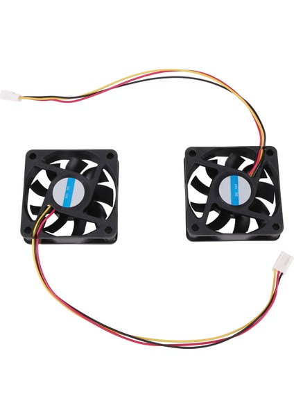 60MM 6cm Dc 12V 3 Pin Bilgisayar Kasası Cpu Soğutucu Soğutma Fanı Siyah 2 Adet (Yurt Dışından)
