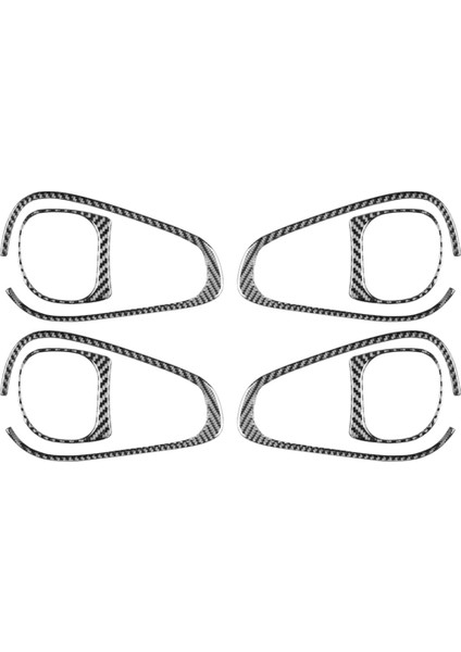 Fiat 500L 2014-2017 Yumuşak Karbon Fiber Araba Iç Kapı Kolu Çerçeve Kapağı Trim Sticker Iç Aksesuarlar (Yurt Dışından)