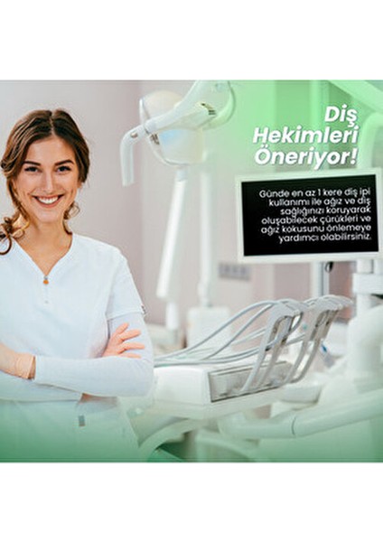 Kürdanlı Diş İpi Bakteri Plakını Etkin Şekilde Temizler 50 Adet indirimleri