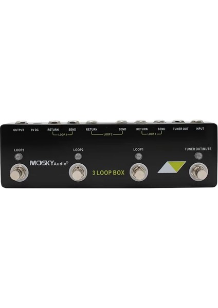 Mosky Audio 3 Loop Box Gitar Efekt Pedalı True Bypass Tuner Sessiz Fonksiyonlu Gitar Aksesuarları (Yurt Dışından)