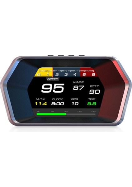 P17 Hud Head Up Display Araç Ekranı Obd2 Gps Araç Bilgisayarı Dijital Hız Göstergesi Voltaj Su Yağ Sıcaklık Göstergesi (Yurt Dışından) fiyatları