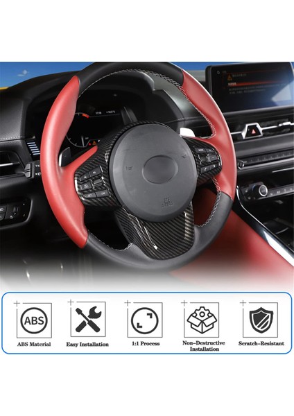 Toyota Supra gr A90 A91 2019-2022 Araç Direksiyon Simidi Kapağı Trim Koruma Paneli Çerçeve Çıkartması, Abs Karbon Fiber (Yurt Dışından) fiyatları