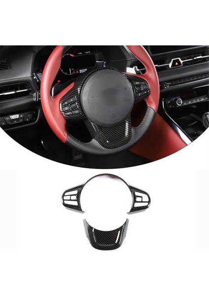 Toyota Supra gr A90 A91 2019-2022 Araç Direksiyon Simidi Kapağı Trim Koruma Paneli Çerçeve Çıkartması, Abs Karbon Fiber (Yurt Dışından) modelleri