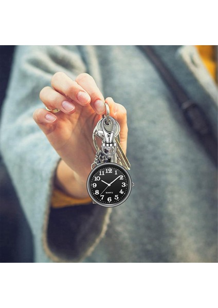 Hemşireler, Doktorlar ve Siyah Için Klipsli Cep Saati, Anahtar Tokalı Asılı Dijital Saat Klipsi (Yurt Dışından)