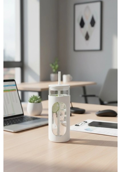 Silikon Kılıflı Pipetli Borosilikat Cam Şişe 475 ml Beya