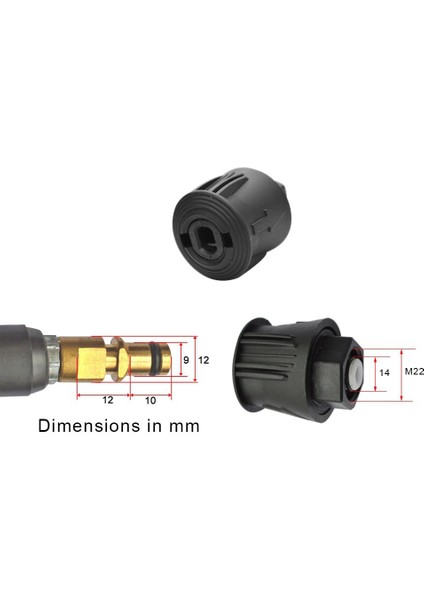 Karcher K2 K3 K4 K5 K6 K7 için M22X1.4mm Yüksek Basınçlı Yıkama Hortumu Bağlantısı Yıkama Çıkış Adaptörü (Yurt Dışından) fiyatları