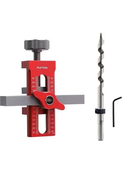 Ruıtool Dolap Kapı Paneli Montaj Aparatı Rebounder Delme Montaj Kelepçesi 10MM Cep Dübel Delinmiş Kılavuz Bulucu Seti (Yurt Dışından)