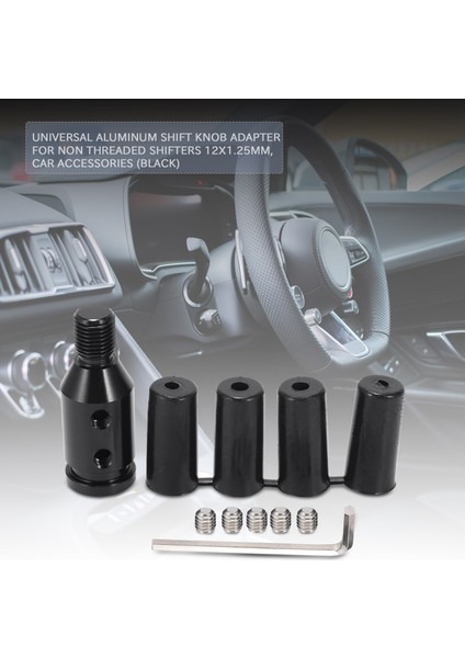 Dişlisiz Vites Kolları Için Evrensel Alüminyum Vites Topuzu Adaptörü 12X1.25 Mm, Araba Aksesuarları (Siyah) (Yurt Dışından) fırsatları