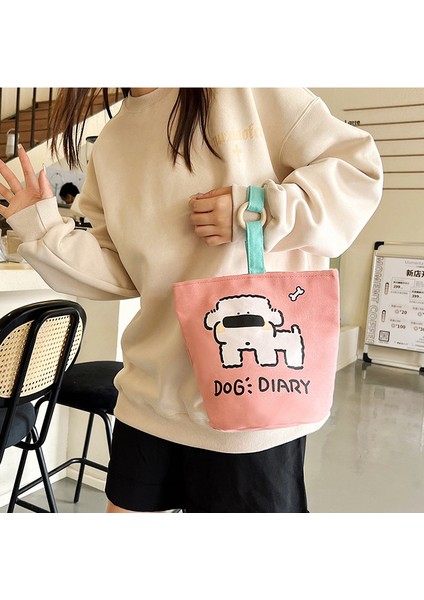 Kadınlar Için Yeni Kanvas Çanta 2024 Yeni Taşınabilir Kumaş Çanta Büyük Kapasiteli Kitap Çantası Ortaokul Öğrencisi Ders Karikatür Omuz Çantası (Yurt Dışından) modelleri