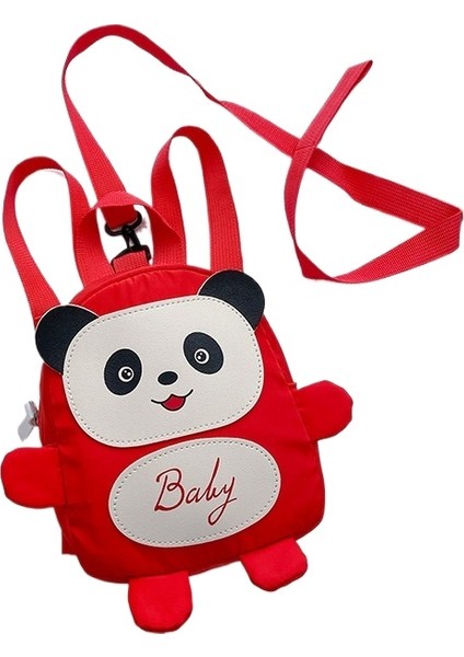 Yeni Kırmızı Panda Çocuk Sırt Çantası 2024 Kayıp Önleyici Sırt Çantası Erkek ve Kadın Bebek Küçük Kurbağa Anaokulu Okul Çantası (Yurt Dışından)