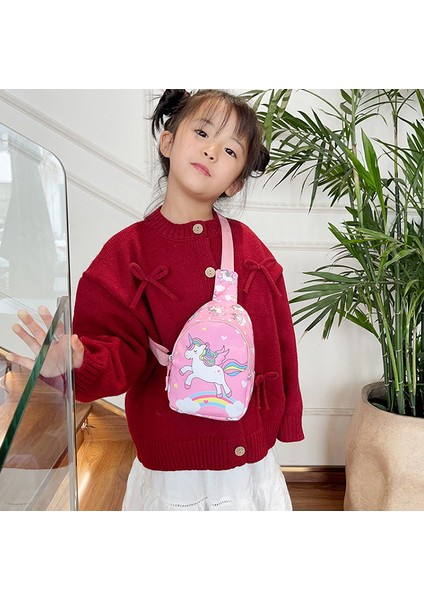 Yeni Karikatür Moda Çocuk Göğüs Çantası 2025 Sonbahar ve Kış Yeni Moda Prenses Trend Crossbody Çanta Unicorn Çocuk Bel Çantası (Yurt Dışından) fiyatları