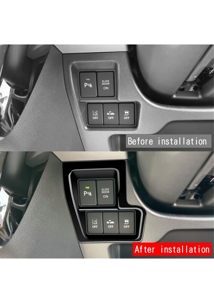 Suzuki Spacia 2017-2022 Rhd Için Parlak Siyah Araç Ön Sol Çok Işlevli Düğme Çerçeve Paneli Döşeme Çerçeve Kapağı Çıkartması (Yurt Dışından) fırsatları