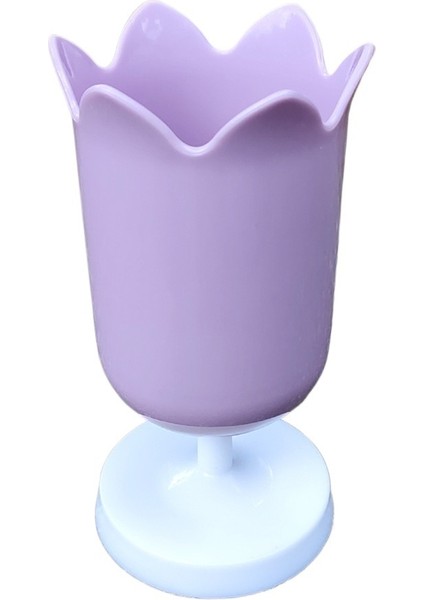 Lale Kalemlik Kız Kalp Kalemlik Makyaj Fırçası Saklama Kovası Retro Çiçek Süsleri Fotoğraf Aksesuarları (Yurt Dışından)