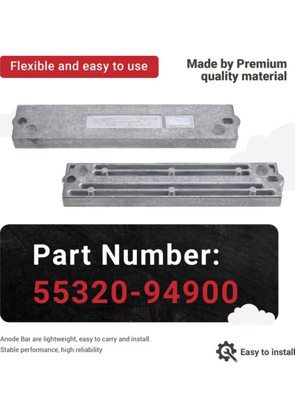 55320-94900 Suzukı Dıştan Takma Motor 60-300 Hp 4t 55320-94900 DF80 Johnson Evinrude 5030907 Için Anot Çubuğu (Yurt Dışından) fırsatları