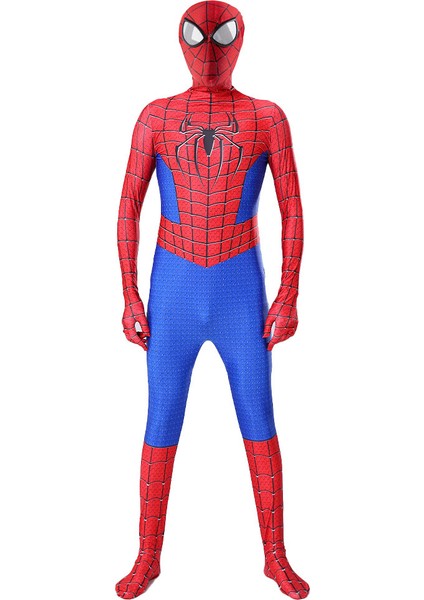 Cadılar Bayramı Örümcek Adam Tayt Miles Onesie Takımı-Lensli Göz (Yurt Dışından)