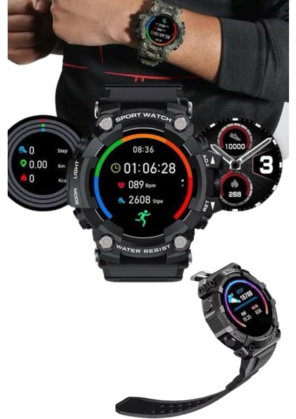 Çok Renkli Akıllı Saat, Bluetooth Bağlantılı, Su Geçirmez, Android ve Ios Uyumlu fırsatları