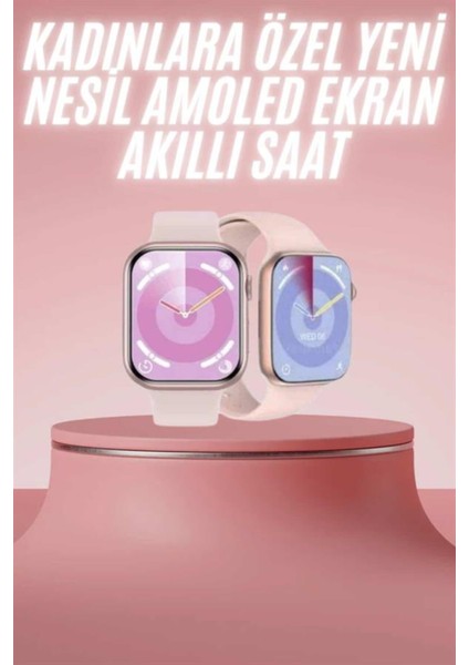Kadınlara Özel Pembe Amoled Akıllı Saat, 49MM, Çok Renkli, Şık ve Fonksiyonel fiyatları