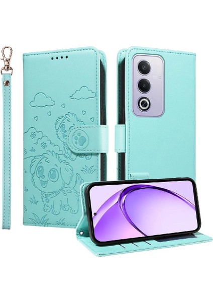 Oppo A80 5g Sevimli Karikatür Köpek Manyetik Deri Kapaklı Koruyucu Telefon Kılıfı Cüzdan Kart Tutucu Bilek Kayışı (Yurt Dışından)