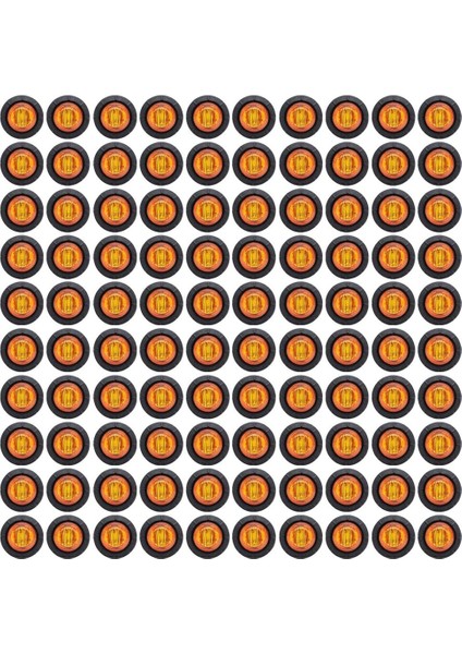 100 Adet 3/4 Inç Küçük Yuvarlak Amber Yan Işaret Lambaları Römork Kamyon Suv Atv Rv Otobüs Sinyal Lambaları Evrensel 12V (Yurt Dışından)