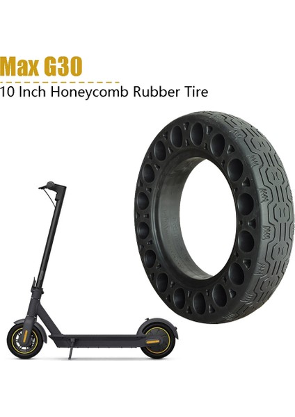 Ninebot Max G30 Elektrikli Scooter Için 10 Inçlik Kauçuk Katı Lastikler Petek Amortisör Sönümleme Lastiği Siyah (Yurt Dışından) fiyatları