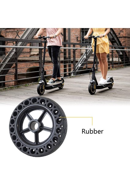 Ninebot Max G30 Elektrikli Scooter Için 10 Inçlik Kauçuk Katı Lastikler Petek Amortisör Sönümleme Lastiği Siyah (Yurt Dışından) indirimleri