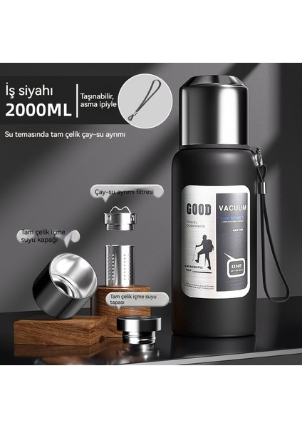 Açık Erkekler Büyük Kapasiteli Tam Çelik Pot Izolasyon Kupası 600 ml (Yurt Dışından) fiyatları