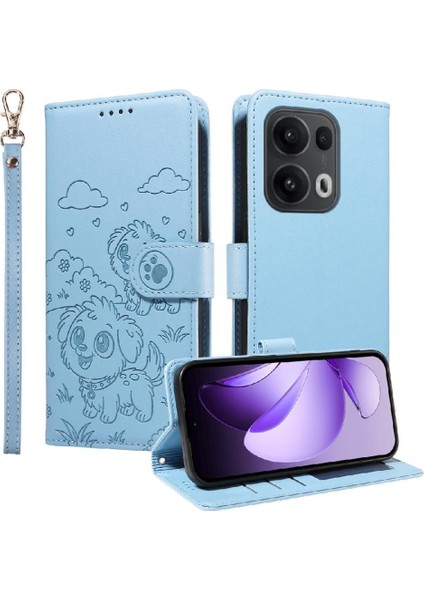 Oppo Reno 13 Pro Sevimli Karikatür Köpek Manyetik Deri Kapaklı Koruyucu Telefon Kılıfı Cüzdan Kart Tutucu Bilek Kayışı (Yurt Dışından) indirimleri
