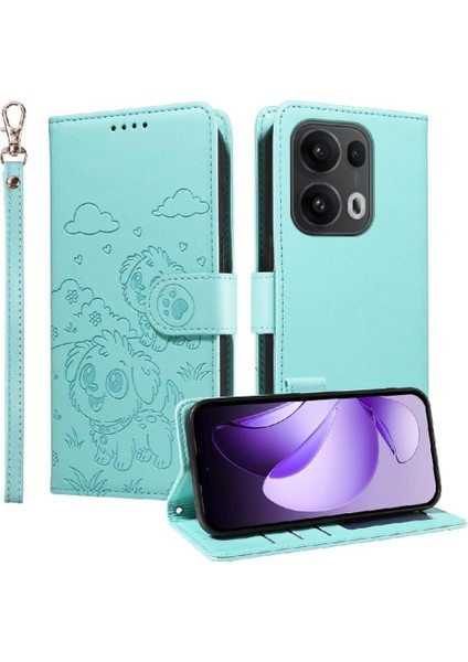 Oppo Reno 13 Pro Sevimli Karikatür Köpek Manyetik Deri Kapaklı Koruyucu Telefon Kılıfı Cüzdan Kart Tutucu Bilek Kayışı (Yurt Dışından) indirimleri