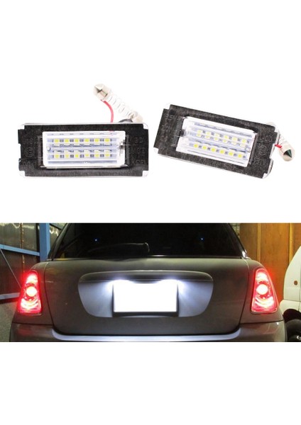 Bmw Mini Cooper R56 2006 - 2012 Için 2 Adet LED Plaka Lambası Hata Yok Plaka Lambası (Yurt Dışından) fiyatları